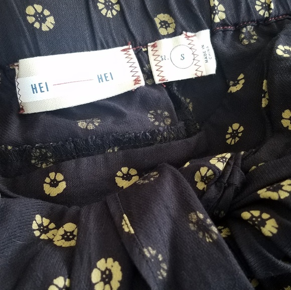 🚫SOLD 💎NWT Anthro Skort Hei Hei Black Motif Boho Chic - Picture 9 of 9